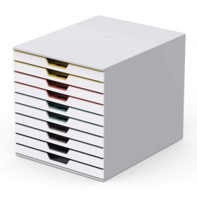 Suport documente birou 10 sertare, DURABLE Varicolor Mix