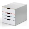 Suport documente birou 4 sertare, DURABLE Varicolor Mix