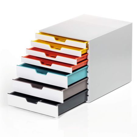 Suport documente birou 7 sertare, DURABLE Varicolor Mix