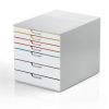 Suport documente birou 7 sertare, DURABLE Varicolor Mix