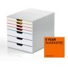 Suport documente birou 7 sertare, DURABLE Varicolor Mix