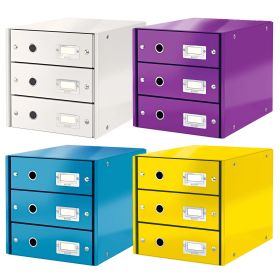Suport documente birou cu 3 sertare LEITZ Click and Store 6048