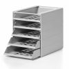 Suport documente birou cu 5 sertare, DURABLE Idealbox Basic, tip deschis