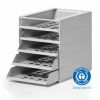 Suport documente birou cu 5 sertare, DURABLE Idealbox Basic, tip deschis