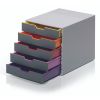 Suport documente birou 5 sertare, DURABLE Varicolor