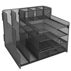 Suport documente si accesorii birou, metalic, 9 compartimente Mesh 9039-2