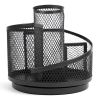 Suport metalic rotativ pentru birou, 4 compartimente, Mesh