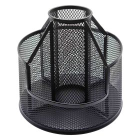 Suport metalic rotativ pentru birou, 5 compartimente, Mesh