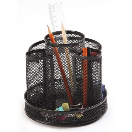 Suport rotativ metalic, 8 compartimente, Q-CONNECT Mesh