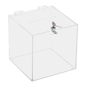 Urna plexiglas transparent, inchidere cu cheie, 20 cm