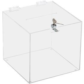 Urna plexiglas transparent, inchidere cu cheie, 25 cm