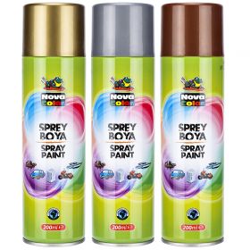 Vopsea spray NOVA COLOR Metal, 200 ml
