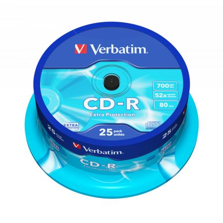 CD-R 25 buc/cutie VERBATIM Extra Protection