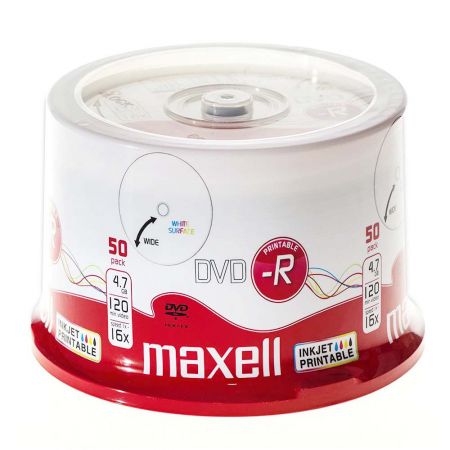 DVD-R printabil 50 buc./cutie, 4.7GB, 16X, MAXELL