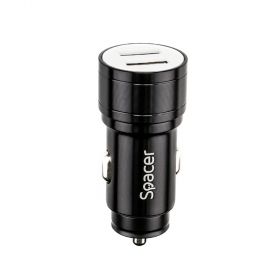 Incarcator auto cu 2 porturi, SPACER Fast Charge 17W