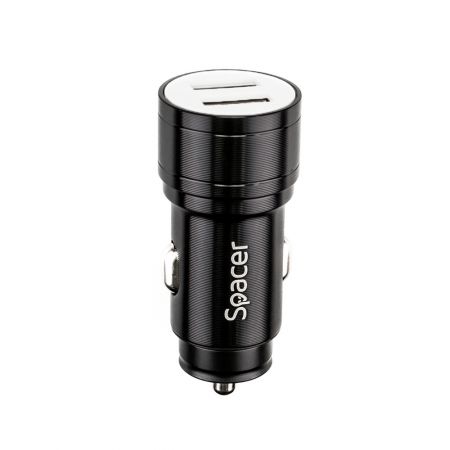 Incarcator auto 2 porturi, SPACER Fast Charge 17W