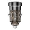 Incarcator auto cu 2 porturi, finisaj transparent, LEMONTTI 45W