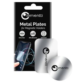 Placute metalice pentru suport magnetic telefon LEMONTTI, 2 buc/set