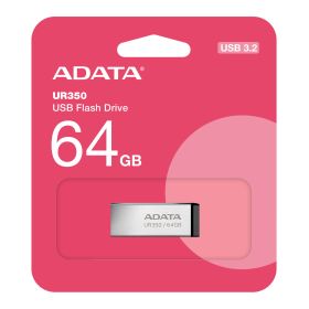 Stick USB 64GB ADATA UR350 3.2, metalic