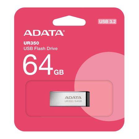 Stick USB 64GB ADATA UR350 3.2, metalic