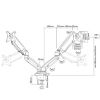 Suport pentru 2 monitoare 13-27 inch, de birou, brate reglabile, LUMI LDT13-C024