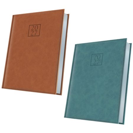 Agenda A5 zilnica, datata 2027, HERLITZ Premium Deluxe Chianti