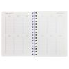 Agenda A5 nedatata, cu spira si coperta plastic HERLITZ