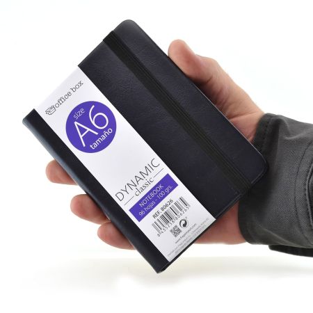Carnet A6 cu elastic, 96 file, OFFICE BOX| Office Direct
