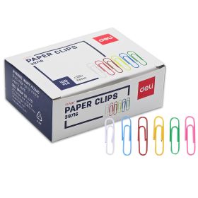 Agrafe birou colorate, 33 mm, 100 buc/set, DELI