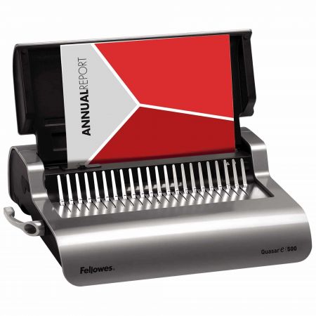 Aparat de indosariat cu inele plastic FELLOWES Quasar E500