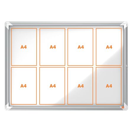 Avizier magnetic de exterior NOBO Premium Plus, 8xA4 - Office Direct