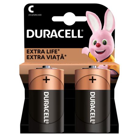 Baterii alcaline DURACELL LR14/C, 2 buc/set