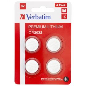 Baterii litiu buton 3V, VERBATIM Premium CR2032, 4 buc/set