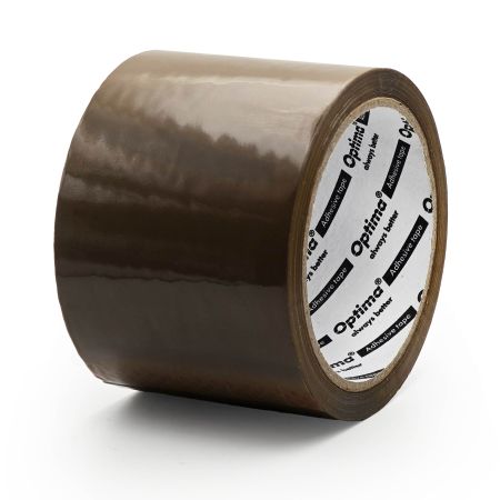 Banda adeziva 72 mm x 60 m maro OPTIMA
