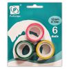 Banda adeziva colorata 12mm x 10m, PERFECTAPE, 6 buc/set