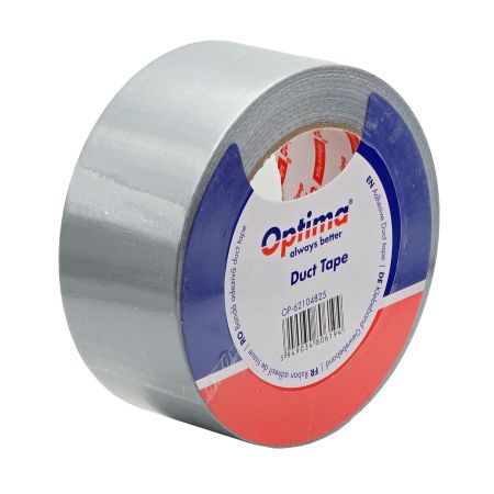 Banda adeziva cu insertie textila, 48mm x 25 m, argintie, OPTIMA
