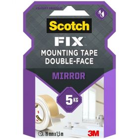 Banda dublu adeziva pentru montare oglinzi, 19mm x 1.5m, SCOTCH Fix 3M