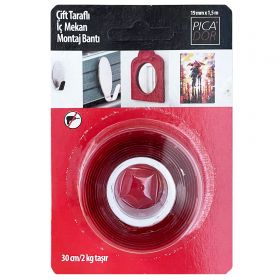 Banda dublu adeziva silicon, pentru interior, 19mm x 1.5m, PICADOR