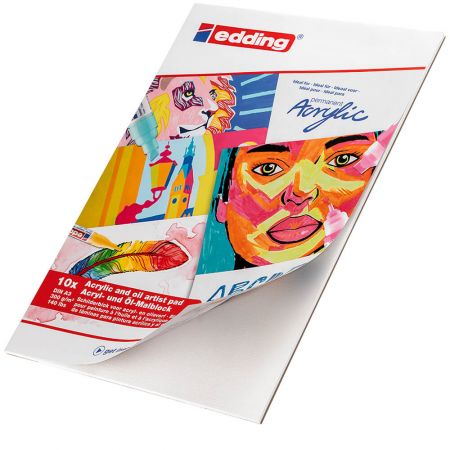 Bloc pictura acrilica A3, 300 g/mp, EDDING 30010 Acrilyc, 10 fil