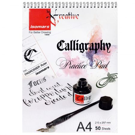 Bloc pentru caligrafie A4, ISOMARS Calligraphy Practice
