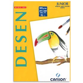 Bloc de desen A3, 120 g/mp, CANSON Junior, 16 file