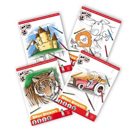 Bloc de desen A4, 160 g/mp, PIGNA, 16 file