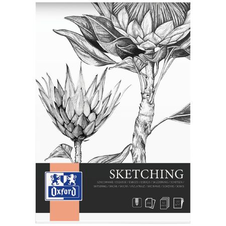 Bloc schite creion A4, 120 g/mp OXFORD Sketching, 50 file