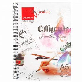 Bloc pentru caligrafie A5, 100 g, ISOMARS Calligraphy Practice, 50 file