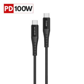 Cablu date Type-C la Type-C, PD 100W, 1.2 m, LEMONTTI Aluminium