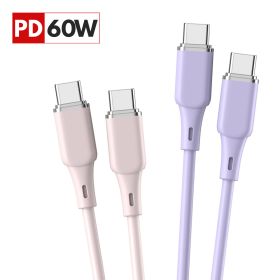 Cablu date Type-C la Type-C, PD 60W, 1.2 m, LEMONTTI Liquid Silicon