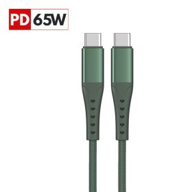 Cablu date Type-C la Type-C, PD 65W, 1.2 m, LEMONTTI Aluminium Green