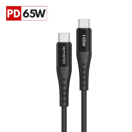 Cablu date Type-C la Type-C, PD 65W, 1.2 m, LEMONTTI Aluminium