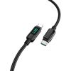 Cablu date Type-C la Type-C, cu display, PD 100W, 2 m, LEMONTTI Aluminium