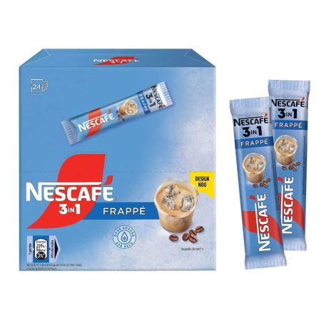 Cafea instant 3 in 1 NESCAFE Frappe, 24 plicuri/cutie